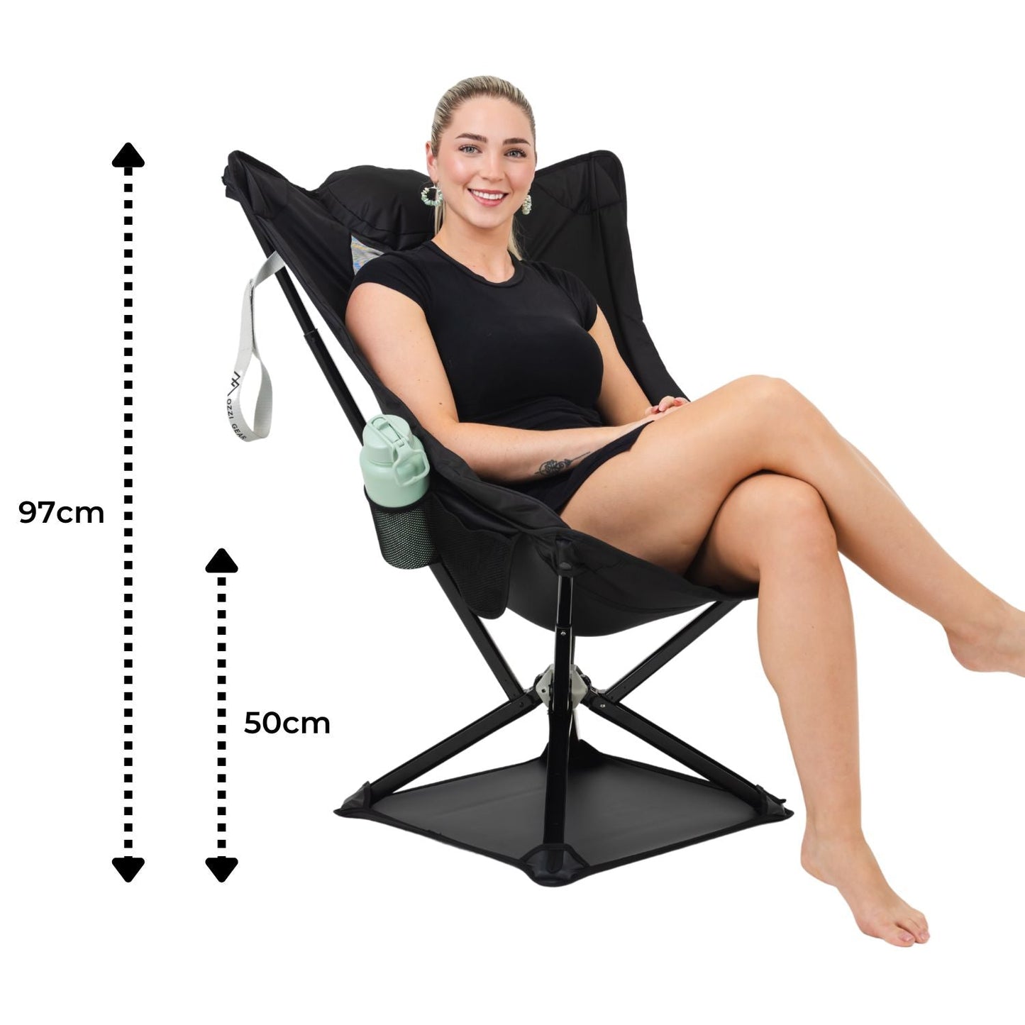Ozzi Outdoor Lounger — 5-Second Setup, 3kg, 170kg Rated
