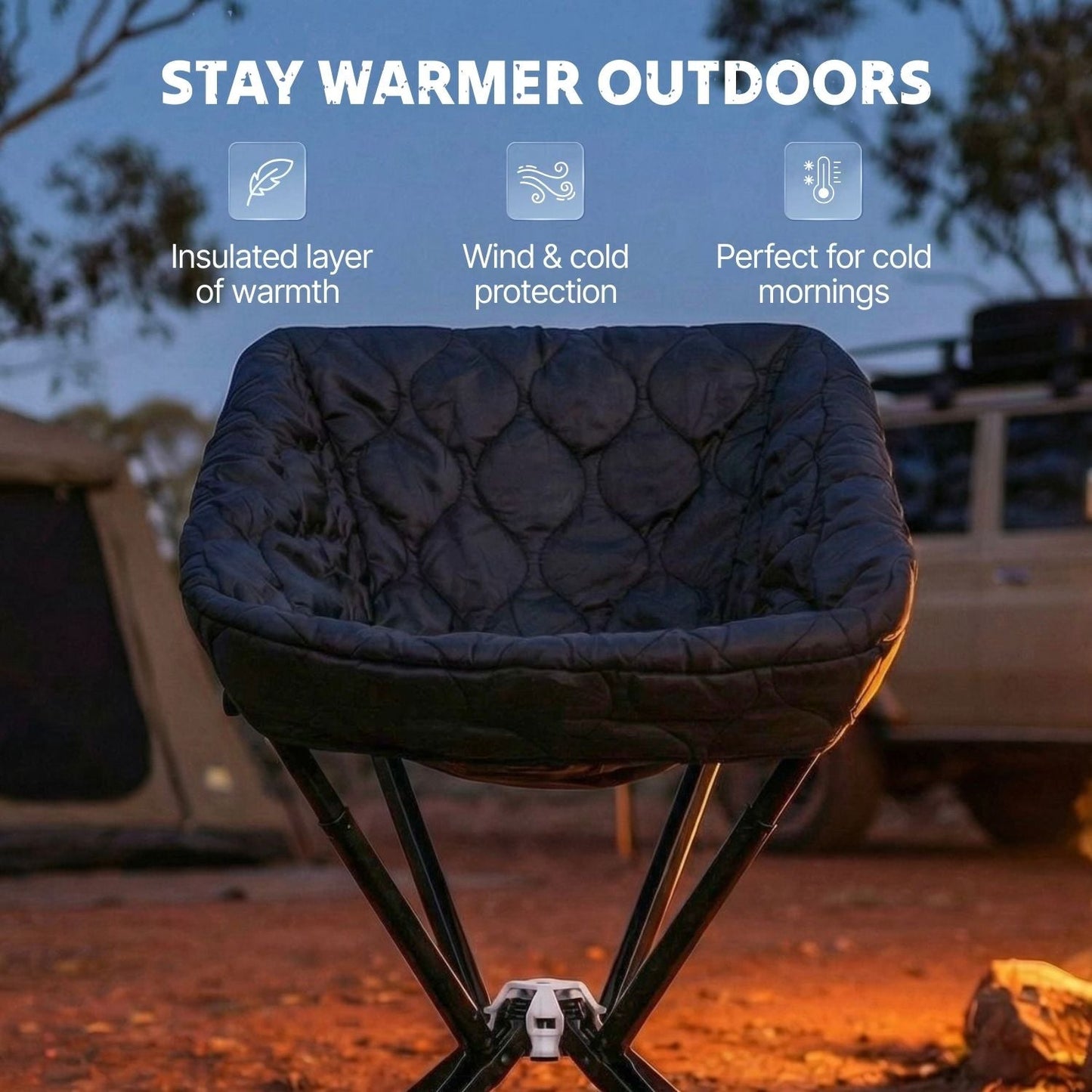 Ozzi Gear Seat Cover — Insulated, Windproof & Water-Repellent