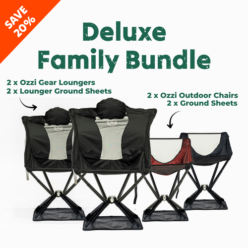 Deluxe Family Bundle — 2 Loungers, 2 Chairs & Ground Sheets
