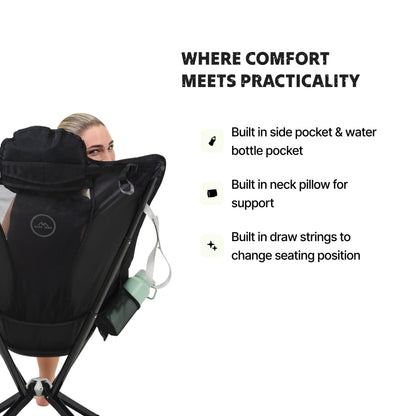 Ozzi Outdoor Lounger — 5-Second Setup, 3kg, 170kg Rated